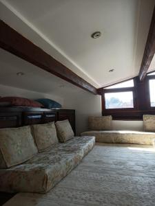 Bouzareah的住宿－Appart hôtel cozy，带沙发和窗户的客厅