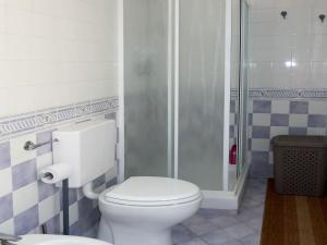 e bagno con servizi igienici e doccia. di Apartment Samuele by Interhome a Civezza