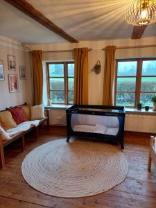 Posezení v ubytování Gemütliches Studio-Apartment in Ostseenähe - Cosy Wulfi