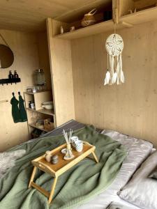 Postel nebo postele na pokoji v ubytování Posed v Beskydech