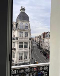 a view from a window of a building at Hôtel La Pièce in Brussels