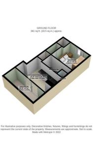 a rendering of a proposed floor plan for a proposed apartment at Apartment in central Exmouth in Exmouth