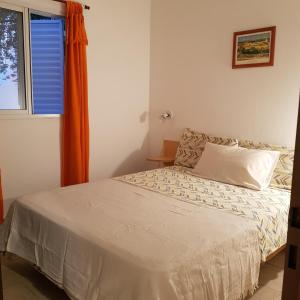 een bed in een kamer met een raam en een bed sidx sidx sidx bij SOLAR 17 in Chajarí