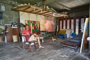 Rumah Paros & Gallery的休息区