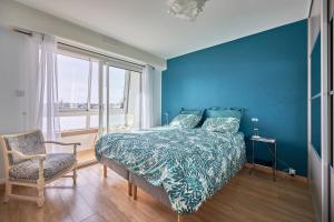Posteľ alebo postele v izbe v ubytovaní Duplex Etoile de mer- T4 Vue mer