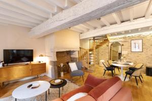 Zona d'estar a La Tourelle & l'Honoré - 2 appartements dans le Centre historique de Rennes