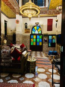 Posezení v ubytování Riad Abqari Youssefi