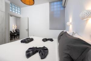 Postel nebo postele na pokoji v ubytování MaMas Oloessa Studio