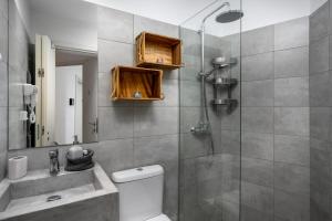 Koupelna v ubytování MaMas Oloessa Studio
