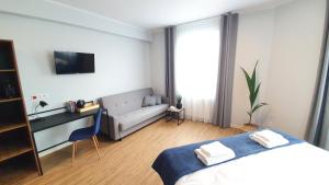 Postel nebo postele na pokoji v ubytování Sleep Port B&B - bezpłatny parking