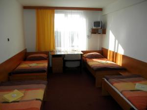 Postel nebo postele na pokoji v ubytování Hotel Vysocina