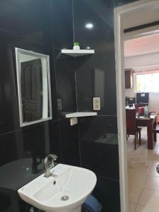 オロンガポにあるStargazers Apartmentのバスルーム(洗面台、鏡付)