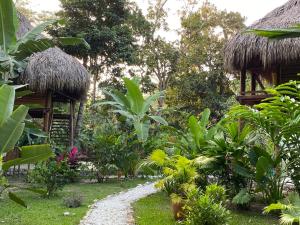 a garden with a path leading to a house at Salvia Madre in Santa Marta