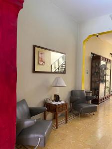 Posezení v ubytování Hotel Doña Chela En Calvillo