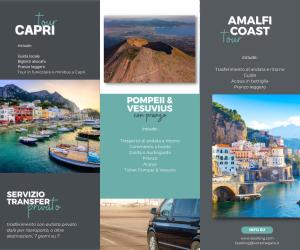 flyer template for a travel agency at Megaris Luxury Suite Rooms in Naples