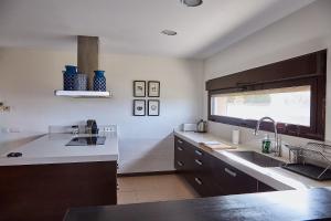 uma cozinha com um lavatório e uma bancada em Villa Alcotán Layos by Toledo AP em Layos