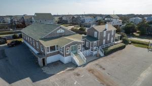 an overhead view of a large house with a garage at Nags Head Beach Inn by KEES Vacations in Nags Head