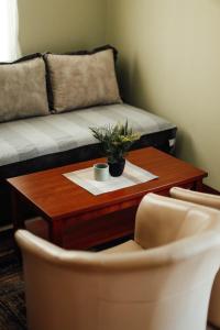 - Mesa de centro con sofá en la sala de estar en Villa Casa di Pietra - Budva Old town en Budva