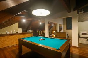 阿瓜斯迪林多亞的住宿－Villa Boréal Hostellerie，一张位于房间中间的台球桌
