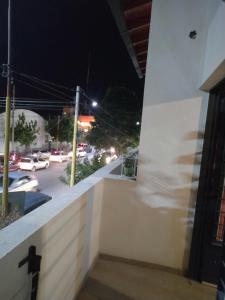 a shadow of a person on a wall at night at Amanecer del Valle in Chilecito +4 photos