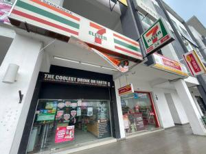a store front of a grocery store with signs at 3Element*CornerUnit*Goodview* *NSK*Aeon*wifi in Seri Kembangan +8 photos