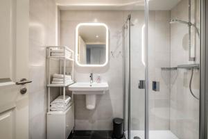 Koupelna v ubytování Haus Strandläufer Apartment 1 6 DeichLounge