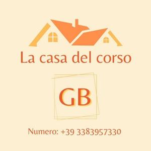 a logo for a real estate company with a house at Casa del Corso Ribera in Ribera