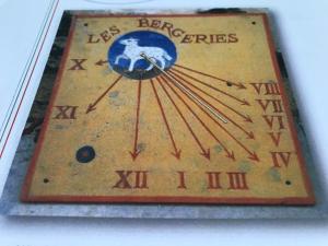 トゥレット・シュル・ルーにあるLes Bergeriesの地時計の絵