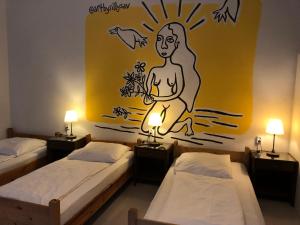 Postel nebo postele na pokoji v ubytování Die Fabrik - Hostel