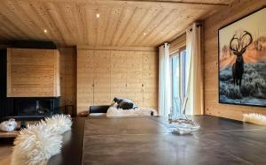Posedenie v ubytovaní Luxury Wood Megeve village