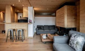 Posedenie v ubytovaní Luxury Wood Megeve village