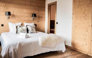 Posteľ alebo postele v izbe v ubytovaní Luxury Wood Megeve village