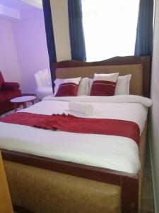 Postel nebo postele na pokoji v ubytování CBD Nakuru luxurious Studio-Nash