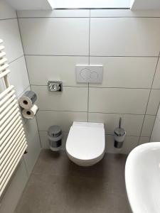 Koupelna v ubytování Gästehaus Forggensee