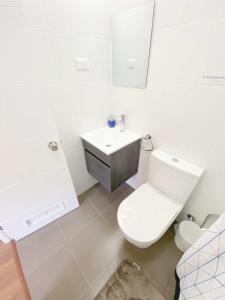 Koupelna v ubytování Hostal Buró
