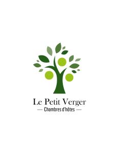 a tree with green leaves and the words le petit viper pharmacies of injuries at « Le petit verger » in Hambye