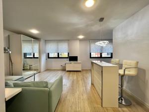 Televízia a/alebo spoločenská miestnosť v ubytovaní Studio CP Poblenou