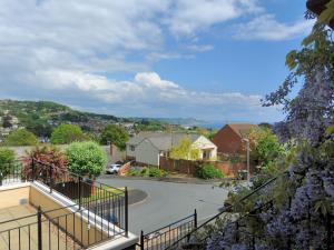 a view of a street in a residential neighbourhood at Jurassic Sea View in Lyme Regis