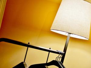 a close up of a lamp with a white shade at Hakodate Jyujiya Hotel in Hakodate +16 photos