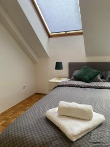 Giường trong phòng chung tại Vlasic Apartmani CENTAR