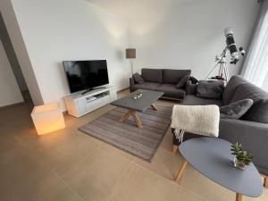 Televízia a/alebo spoločenská miestnosť v ubytovaní Penthouse with stunning view and rooftop terrace