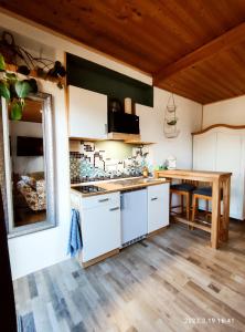 Kuchyň nebo kuchyňský kout v ubytování Ferienwohnung Beeden - zur Glasschmiede + 13 fotografií
