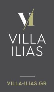 un logo pour la villa illas gf dans l'établissement Villa Ilias, à Parga