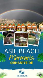 a poster for ash island beach mar marlins alternative at Asil Bungalows Orhaniye in Orhaniye