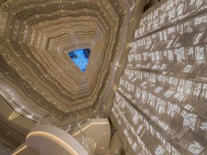 an overhead view of a toilet in a building at Four Seasons Hotel Guangzhou in Guangzhou