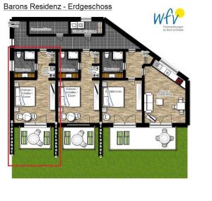 Půdorys ubytování Barons Residenz Ferienwohnung 1