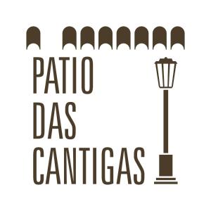 a vector illustration of the flag of canada with a street light at Pátio das Cantigas in Góis
