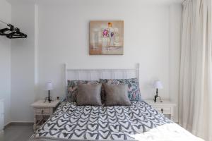 Postel nebo postele na pokoji v ubytování Apartamento con terraza centrico