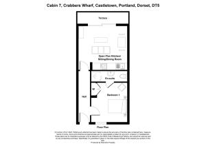 a floor plan of a condo at Crabbers' Wharf in Portland