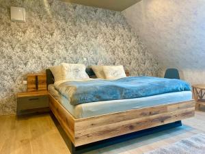 Postel nebo postele na pokoji v ubytování Haus Lotusblüte